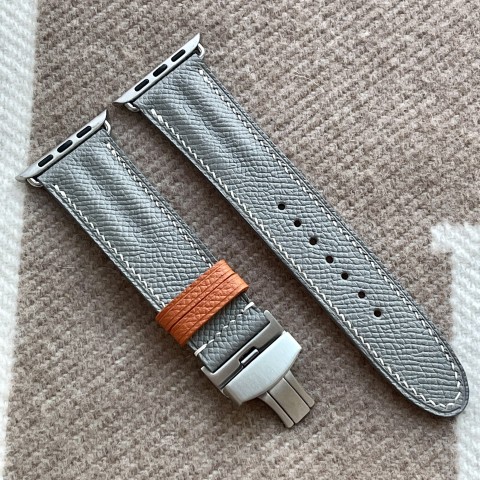 Apple Watch Gris Mouette Orange Double Ridge